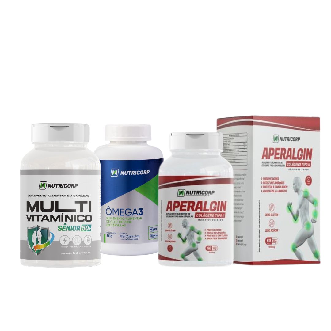 Kit Ômega 3 + Multivitamínico + Aperalgin